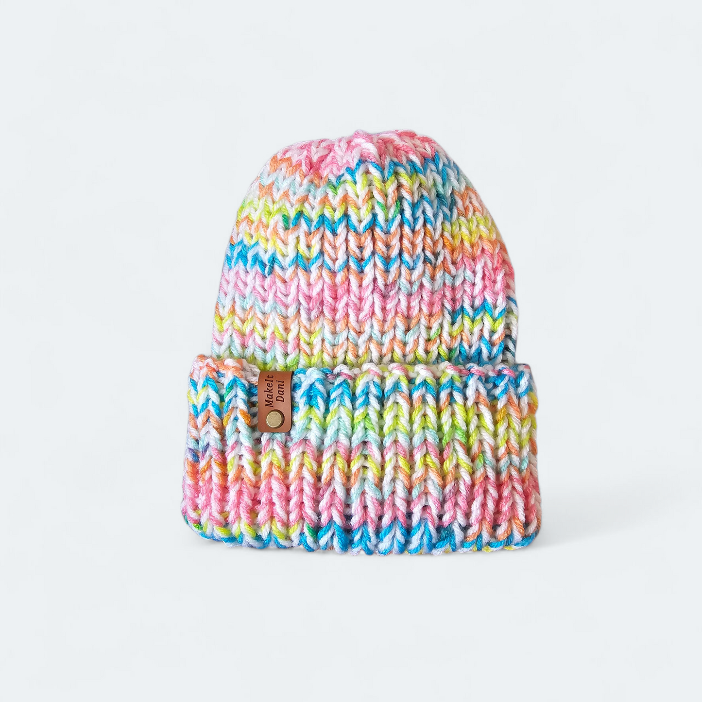 Rainbow Brights Chunky Knit Beanie