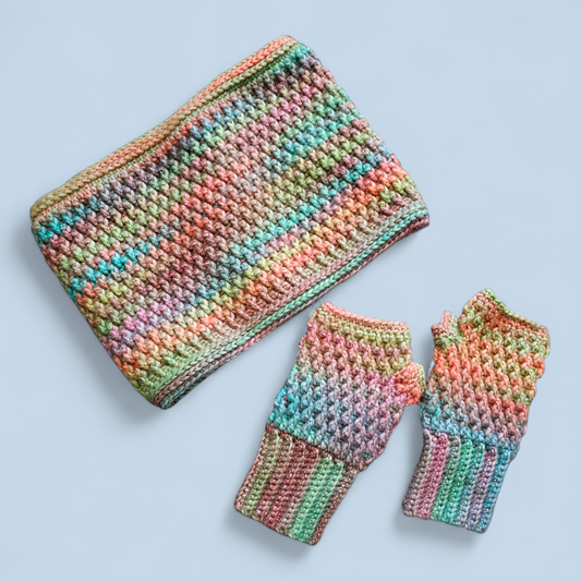 Radiant Cowl & Fingerless Gloves