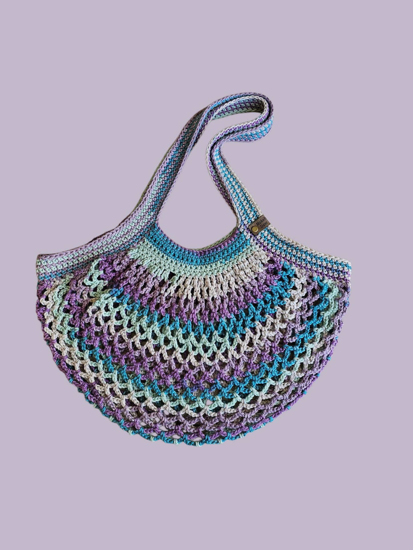 Lavender Meadow Mesh Market Bag