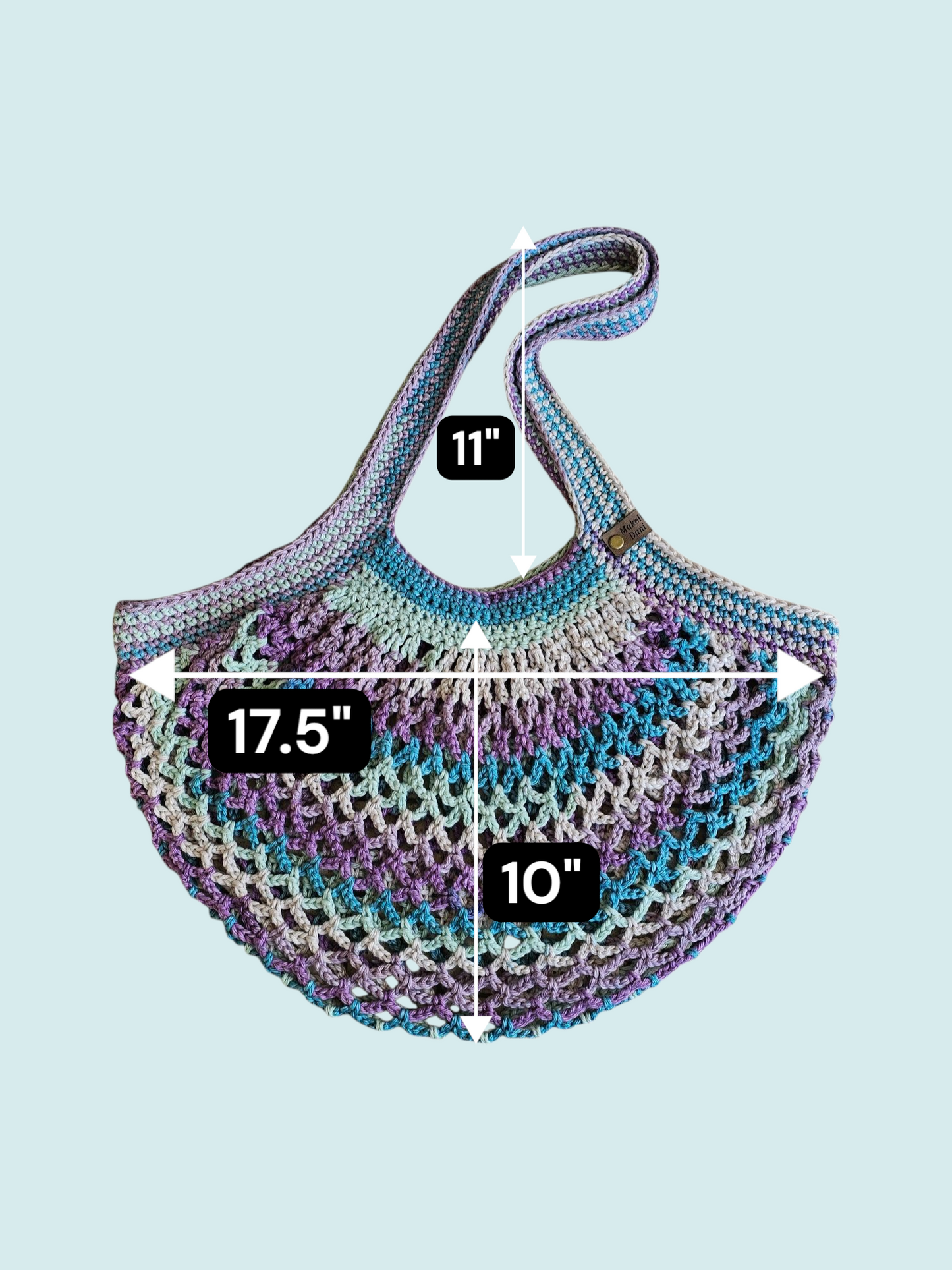 Lavender Meadow Mesh Market Bag